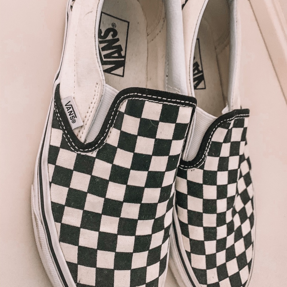 Vans checkered slip on